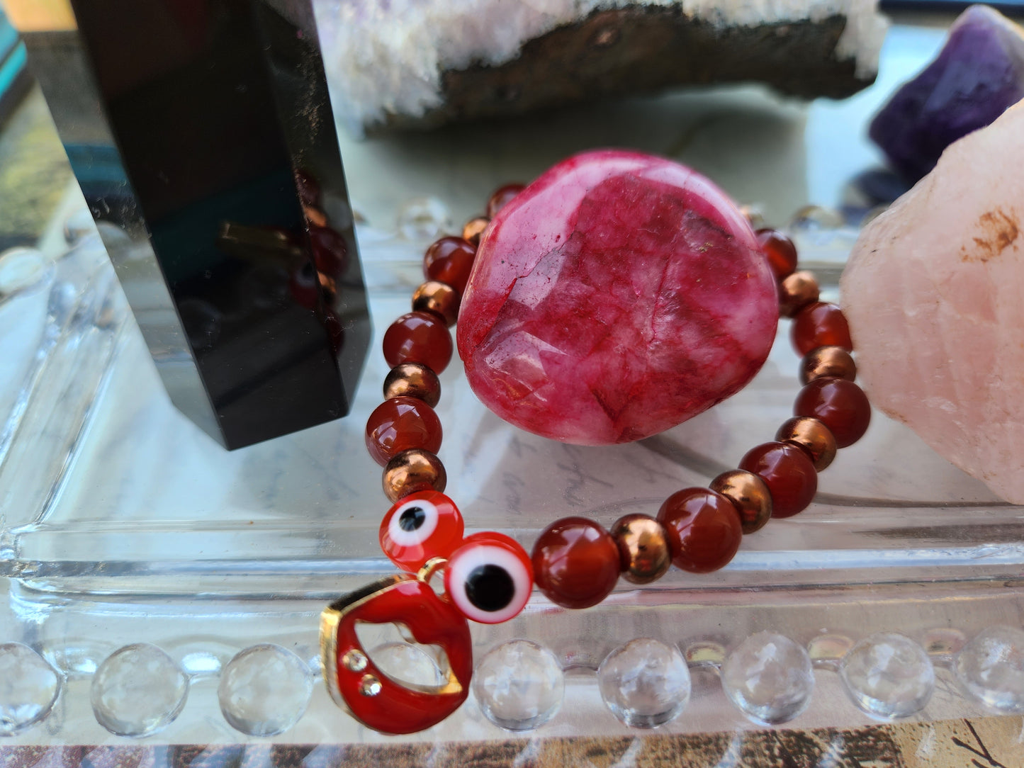 REd evil eye bracelet