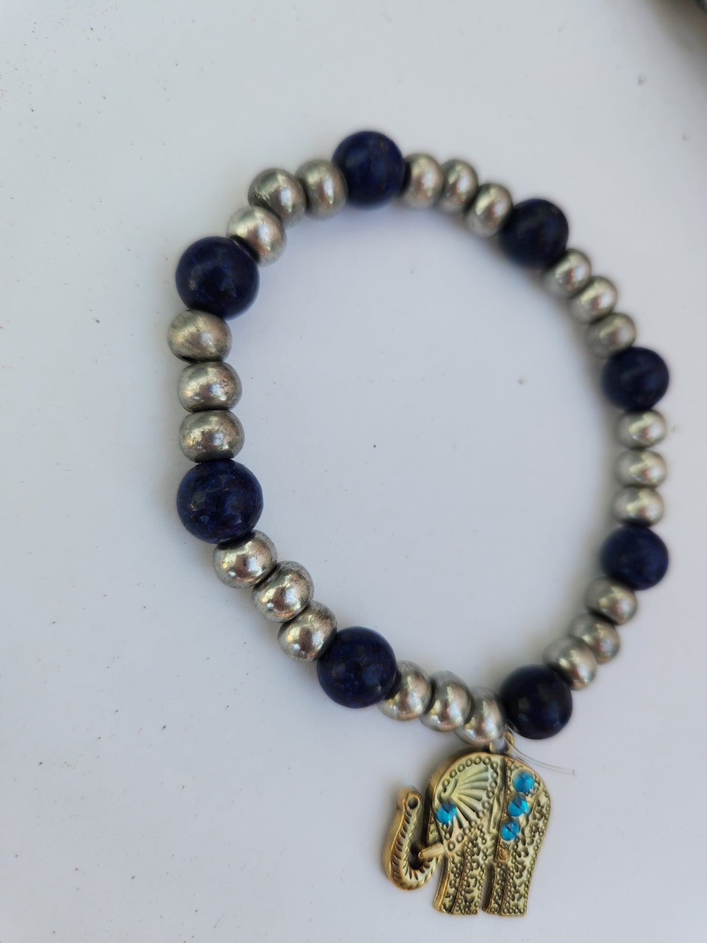 Blue elephant bracelet