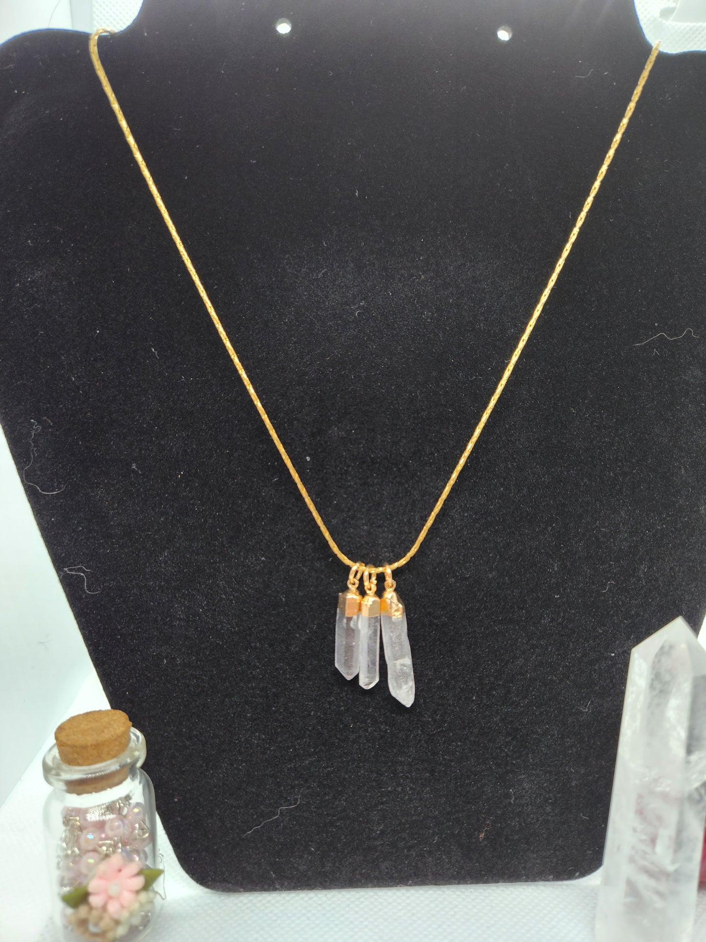 Golden quartz necklace