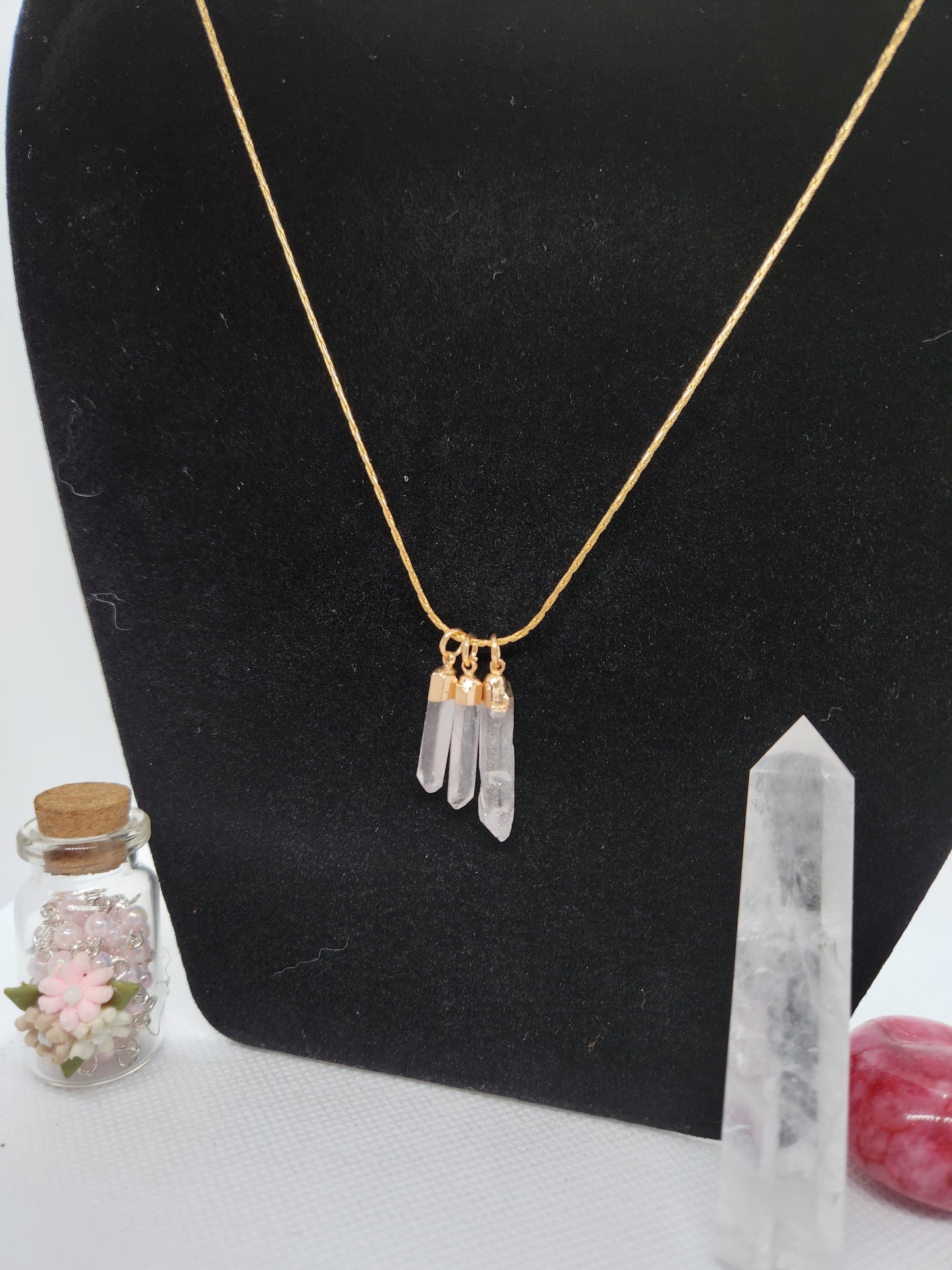 Golden quartz necklace