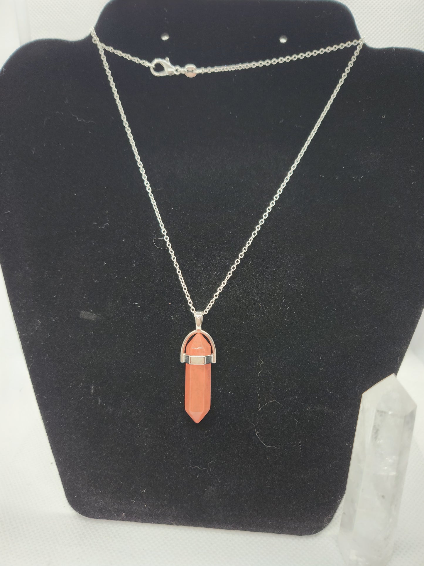 Crystal quartz melon necklace