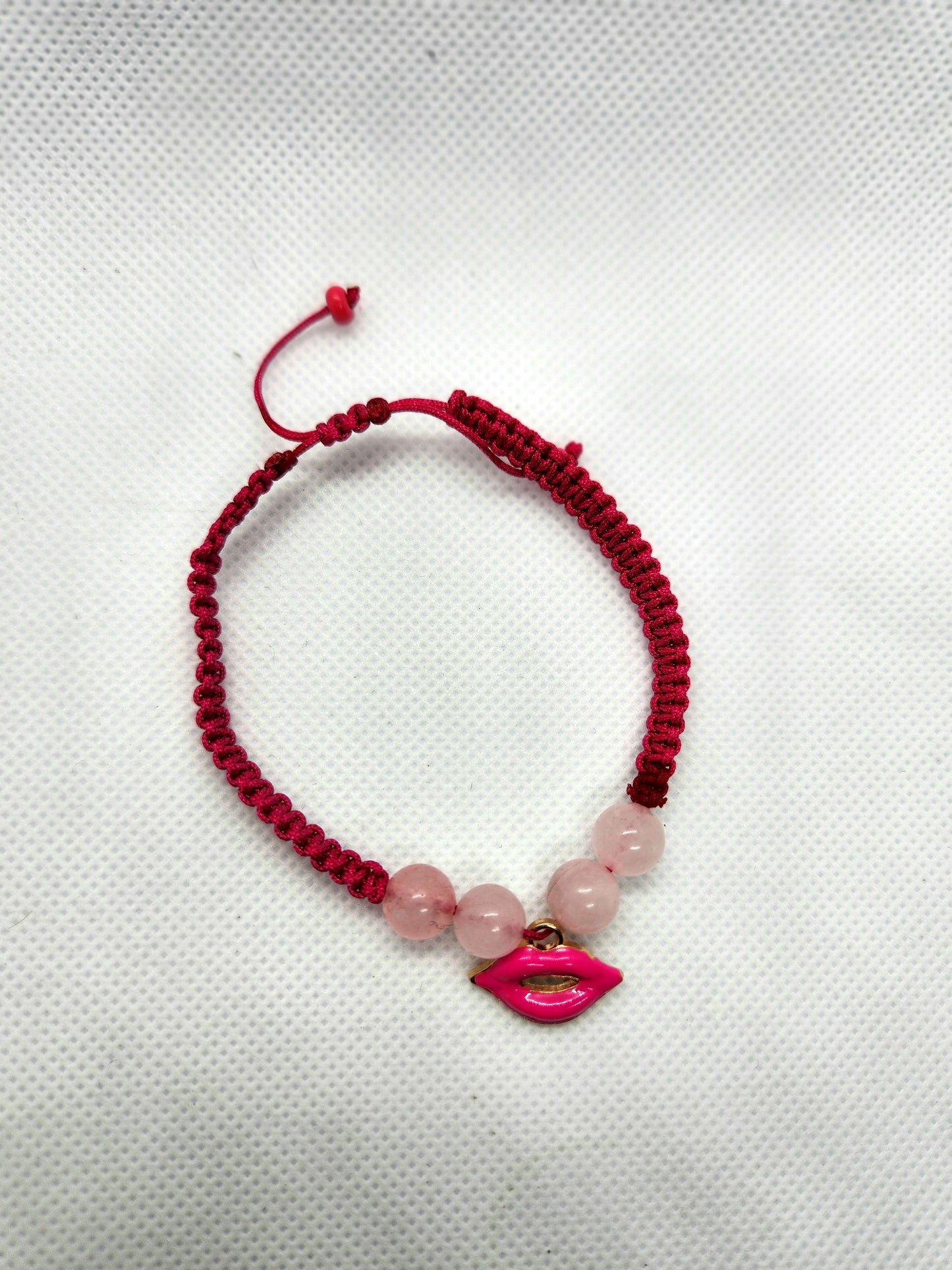Pink lip bracelet