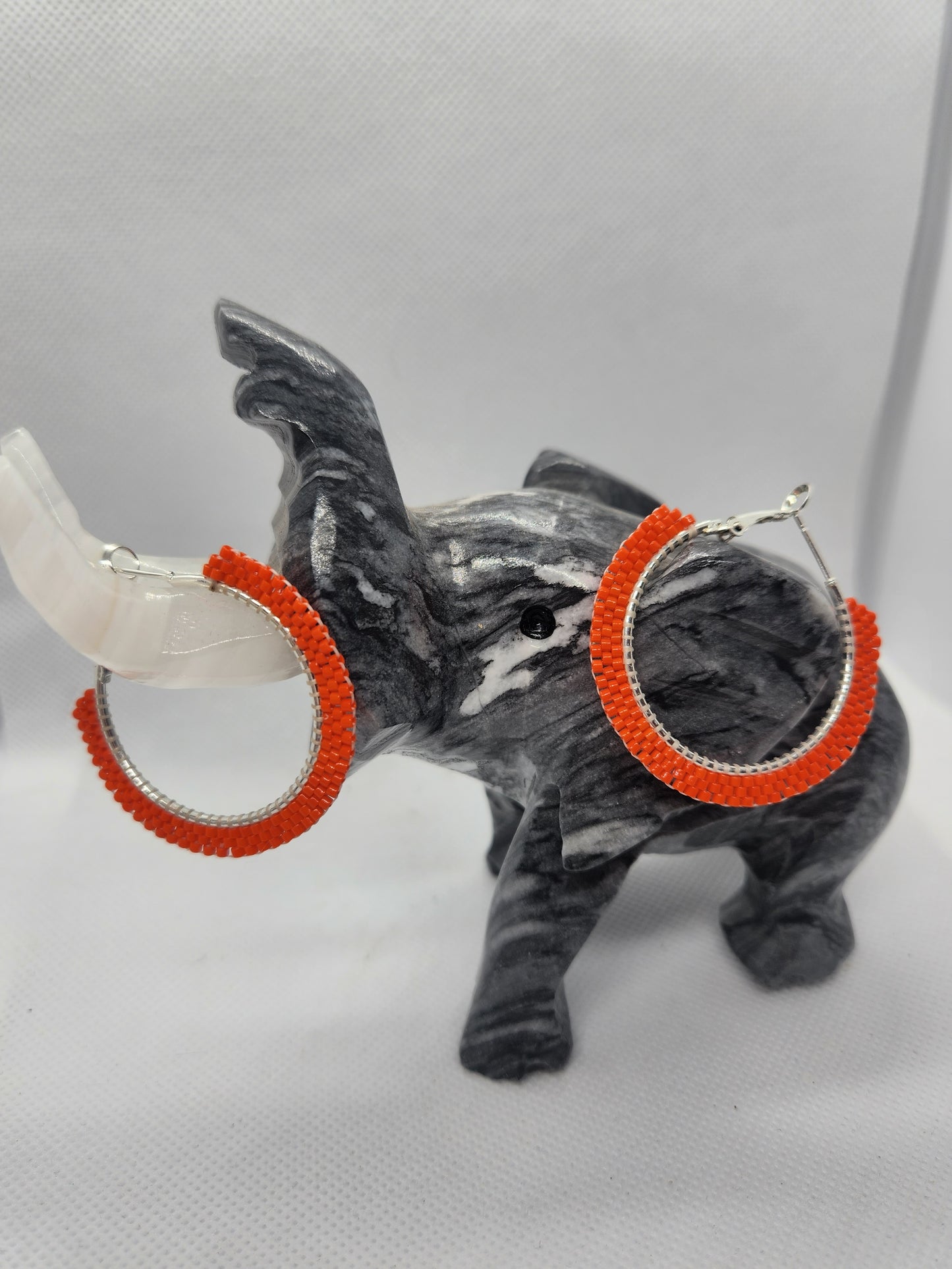 Beaded hoop earrings
