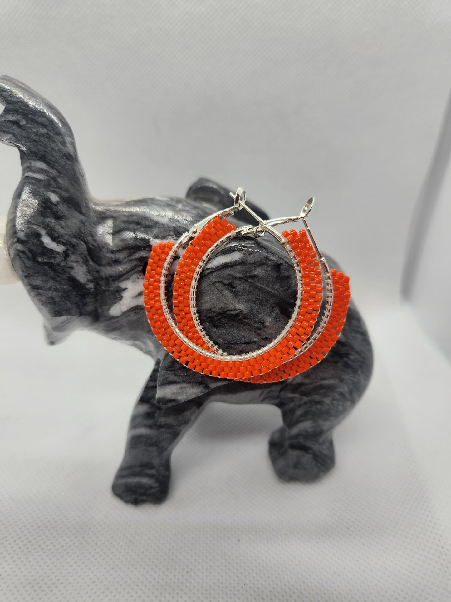 Beaded hoop earrings