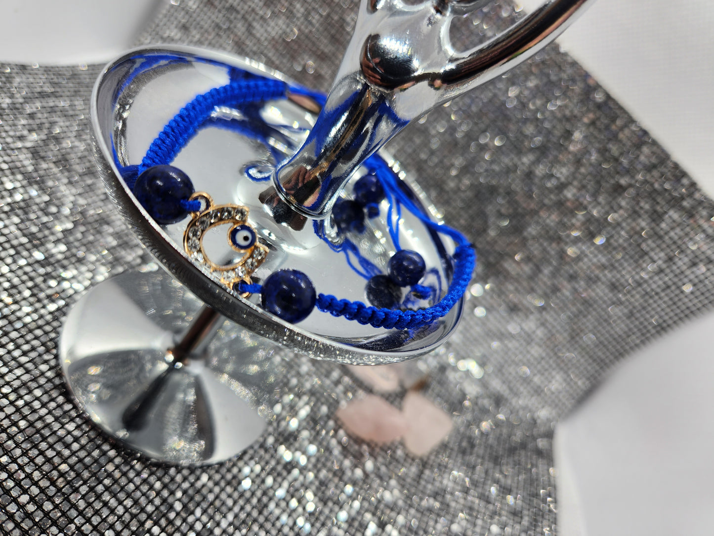 Lapiz azuli charm bracelet