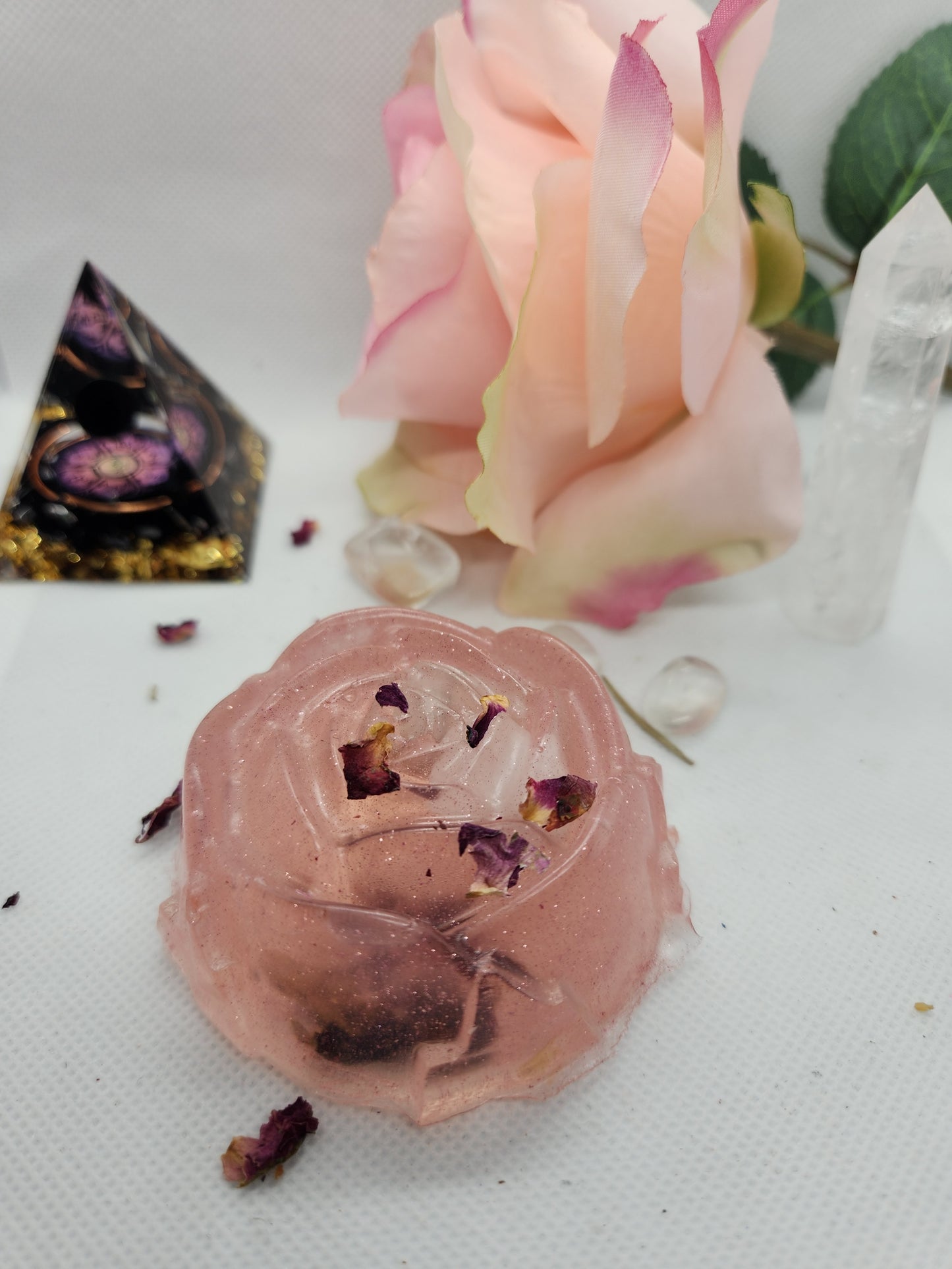 Rose quartz soap
