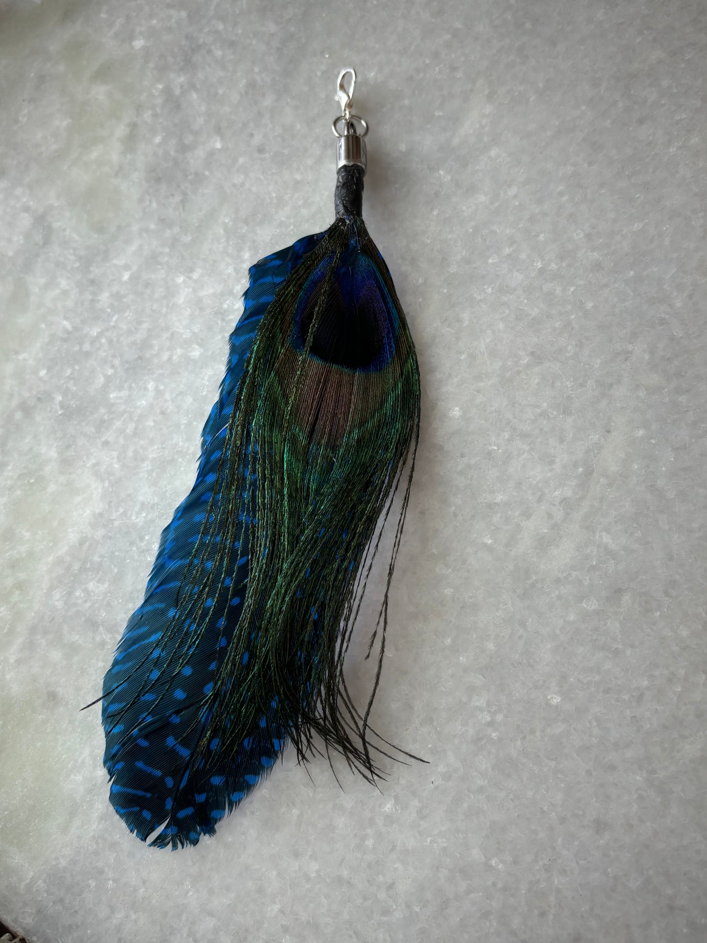 Peacock feather charm