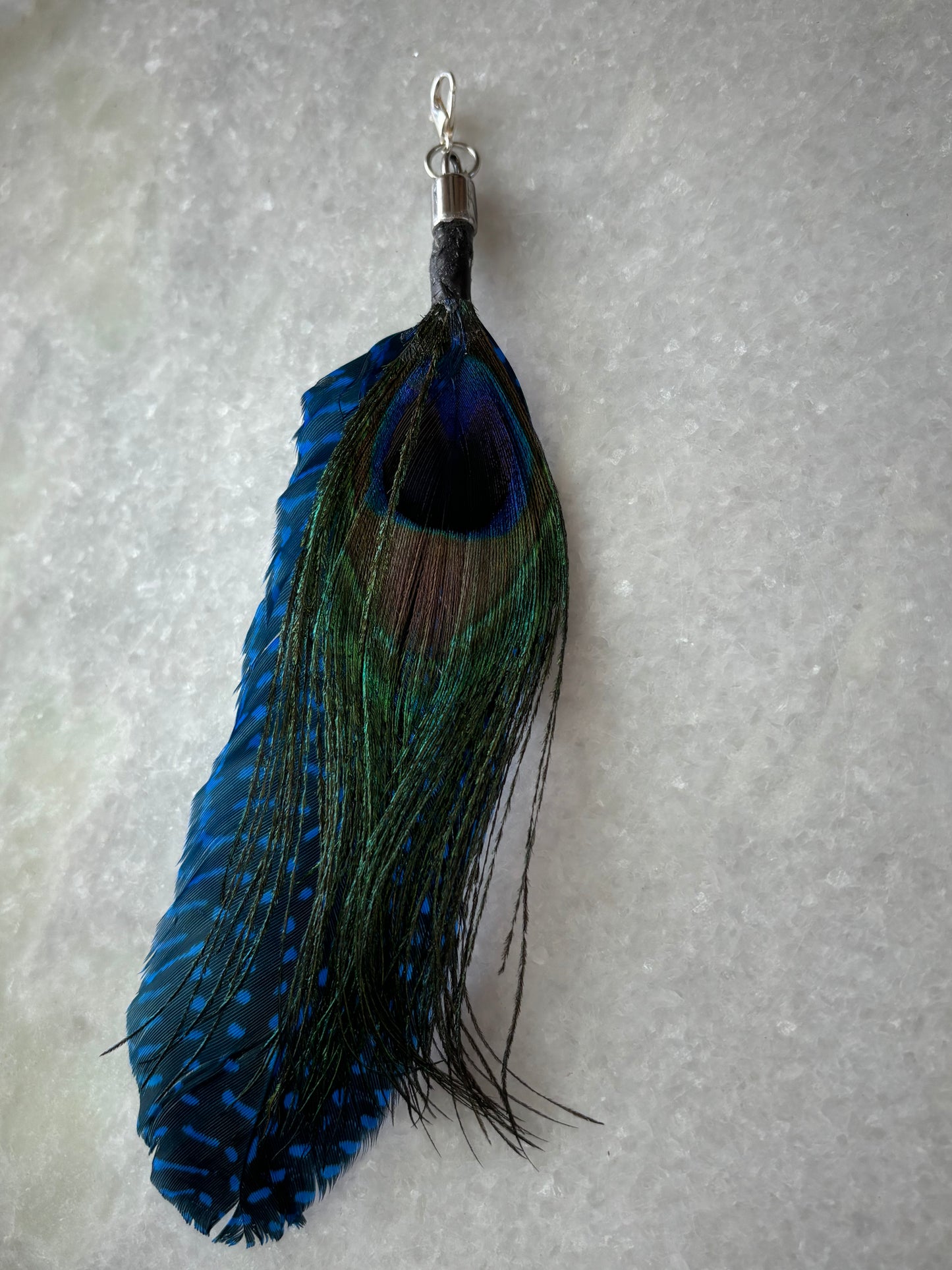 Peacock feather charm