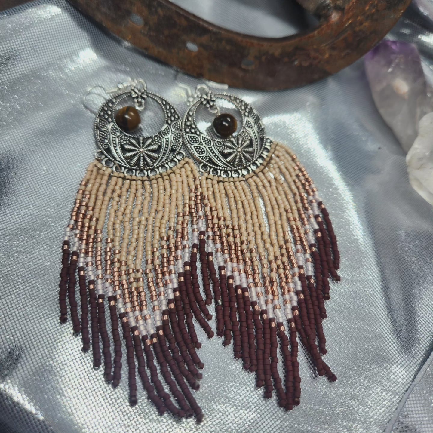 Cowgirl boho fringe earrings