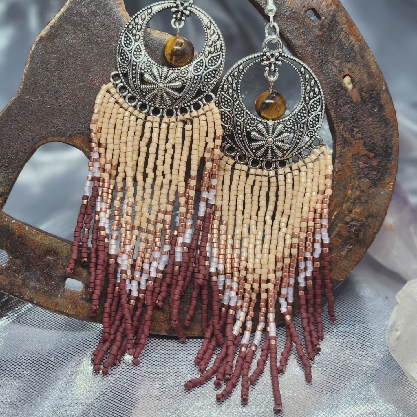 Cowgirl boho fringe earrings