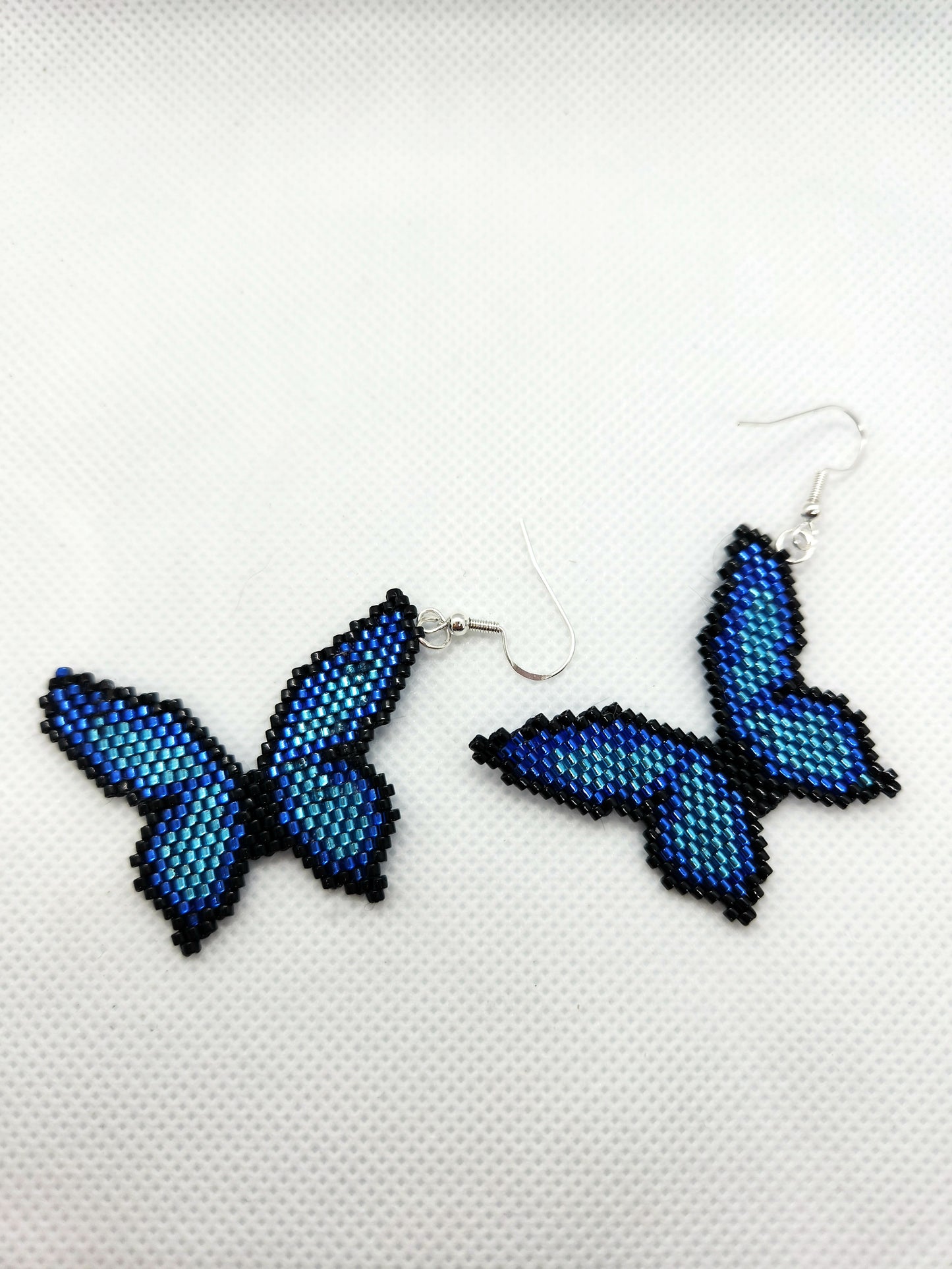 Butterfly beaded earrings