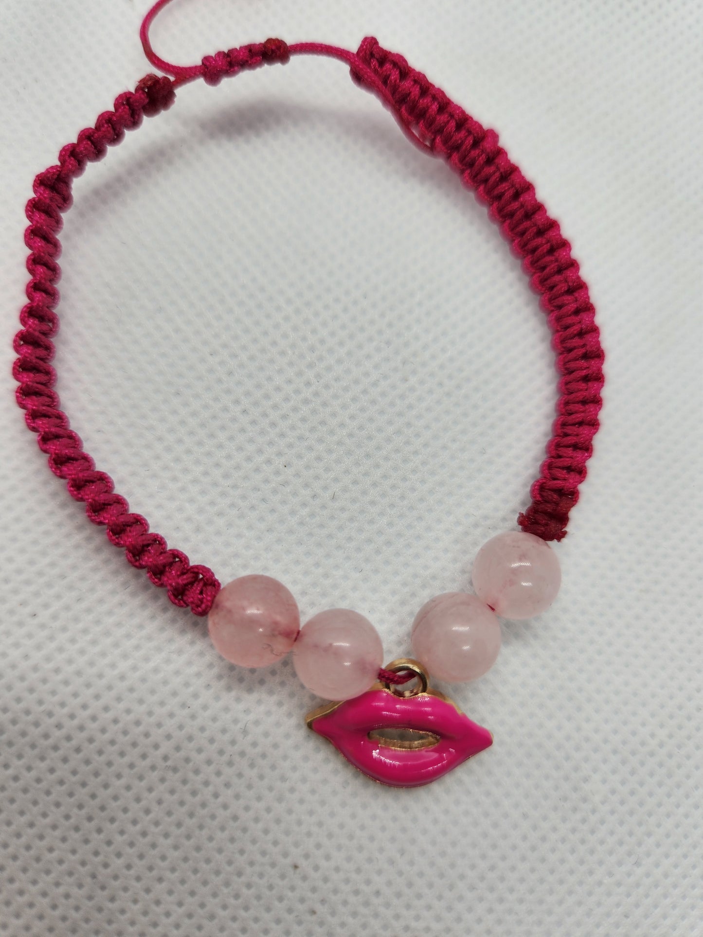 Pink lip bracelet