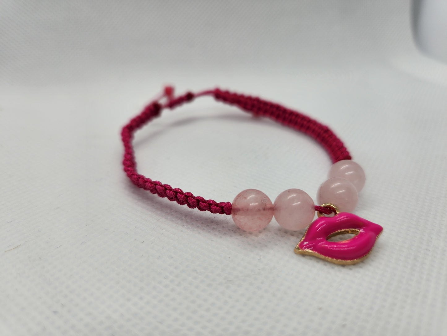 Pink lip bracelet