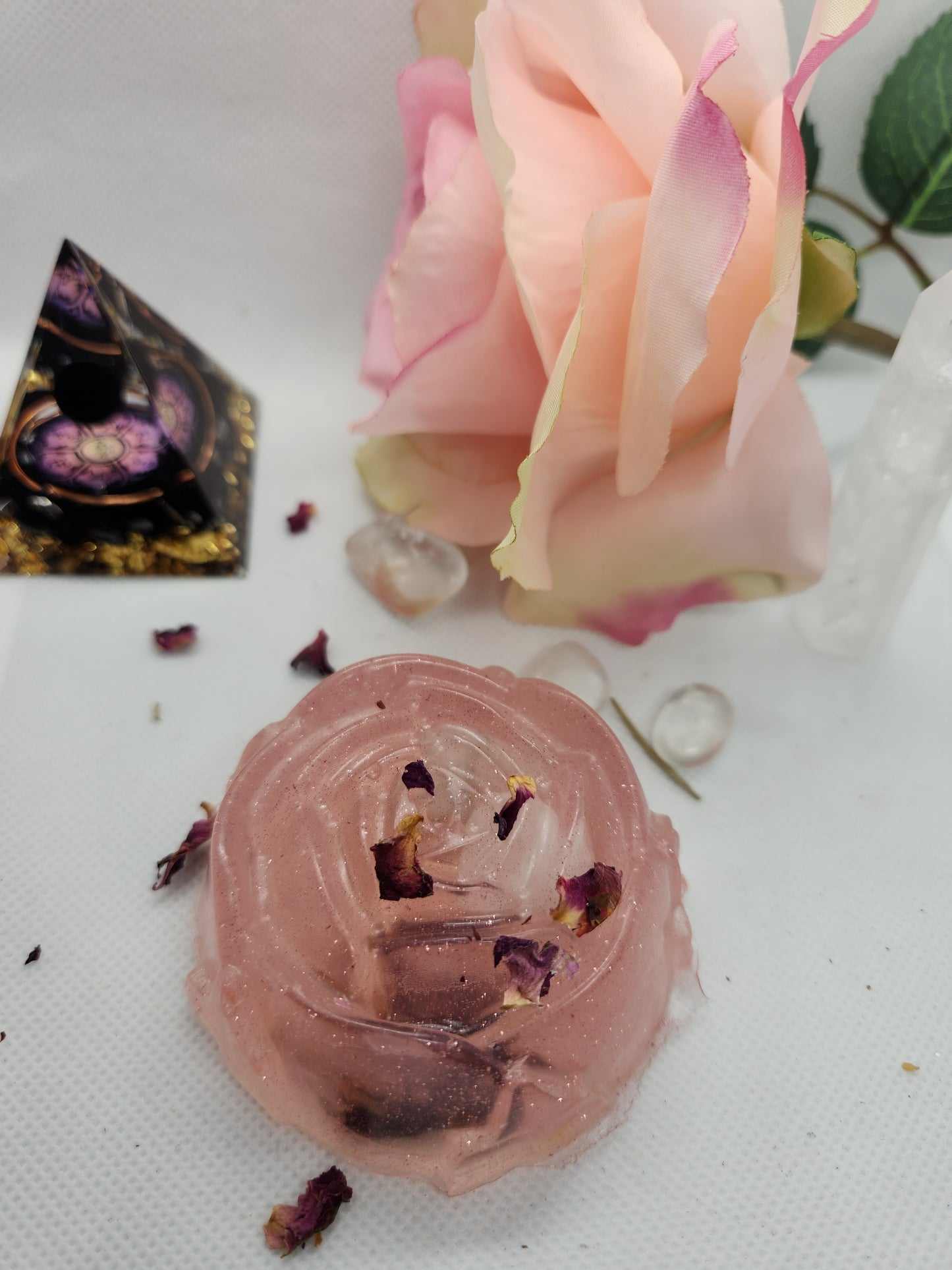 Rose quartz soap