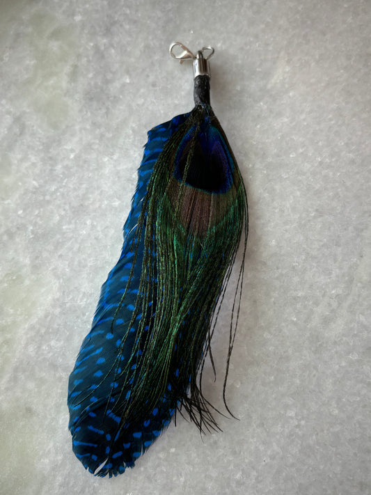 Peacock feather charm